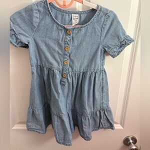 Carter's Light Blue Button-Down Jean Dress 3T